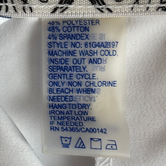 Peter Nygard White Ankle Pants Coastal Resort Casual Office Women's Size 20W - Picture 8 of 9